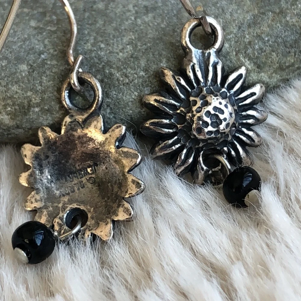 Sunflower Sterling Silver Berry Jewelry Co. Dangle Earrings (E34) - Picture 7 of 15